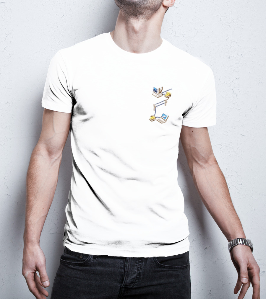 Wilbur’s Dial Up Nostalgic Circuitry Assemblage T-Shirt
