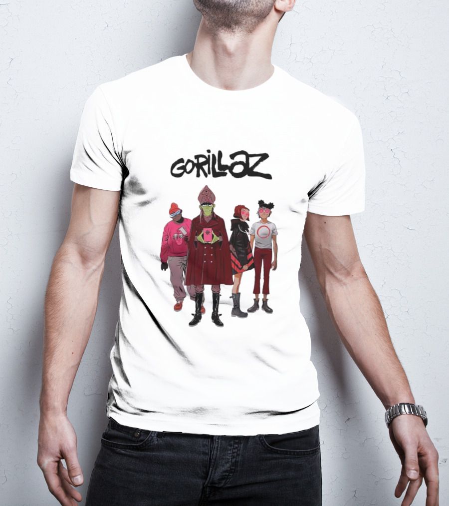 Gorillaz Cracker Island Animated Band Characters T-Shirt