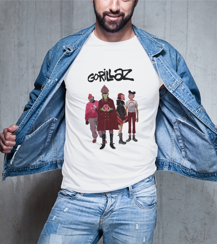 Gorillaz Cracker Island Animated Band Characters T-Shirt