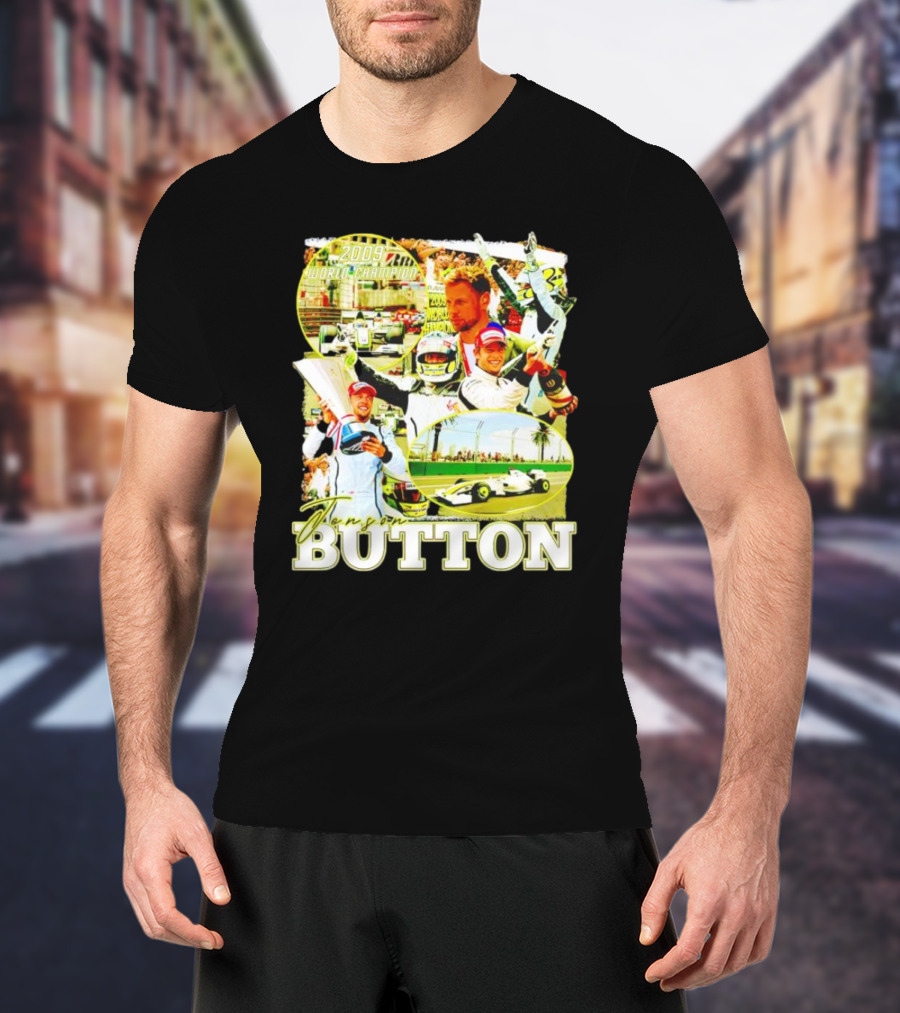 Jenson Button 2009 World Champion Brawn GP Legend T-Shirt