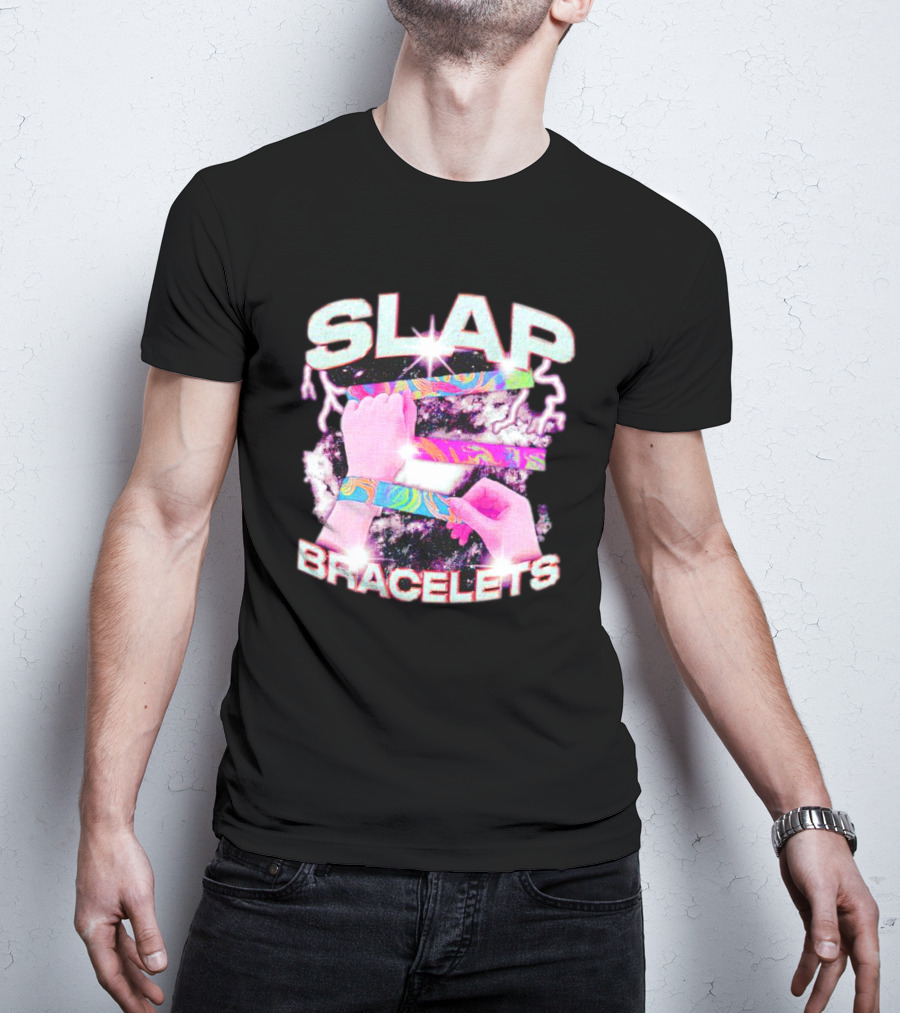 SLAP Bracelets Psychedelic Neon Cosmic T-Shirt
