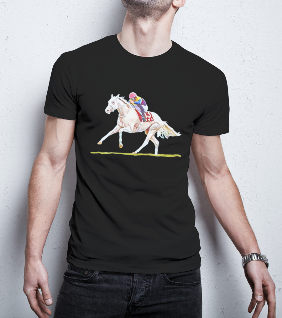 Sodashi Racing Illustration Horse Rider T-Shirt