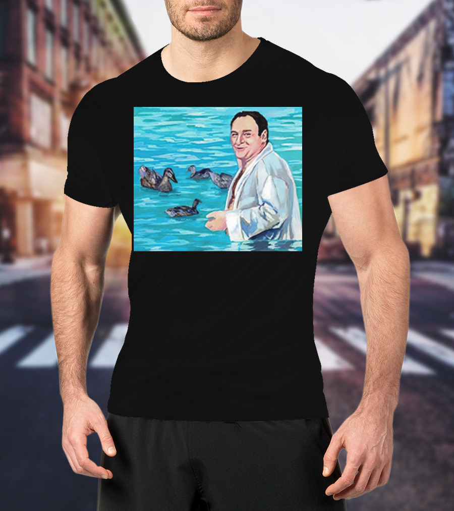 The Sopranos Tony Soprano Ducks Pool Scene Fan T-Shirt