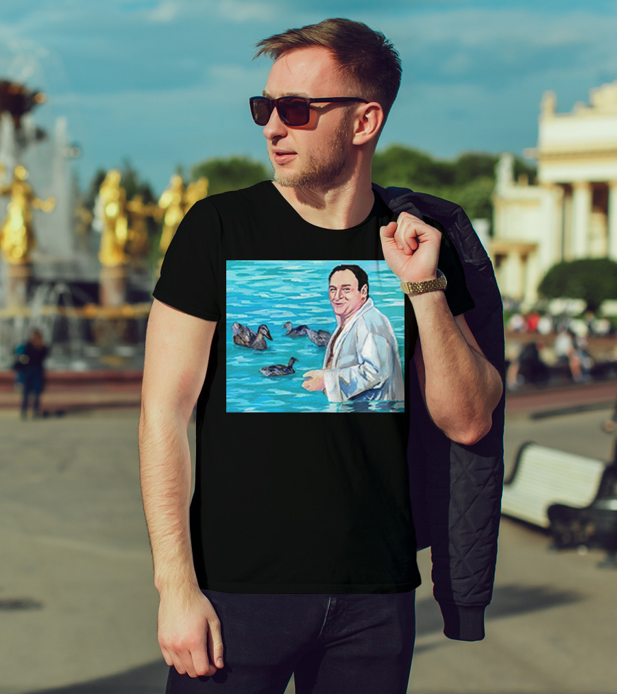 The Sopranos Tony Soprano Ducks Pool Scene Fan T-Shirt
