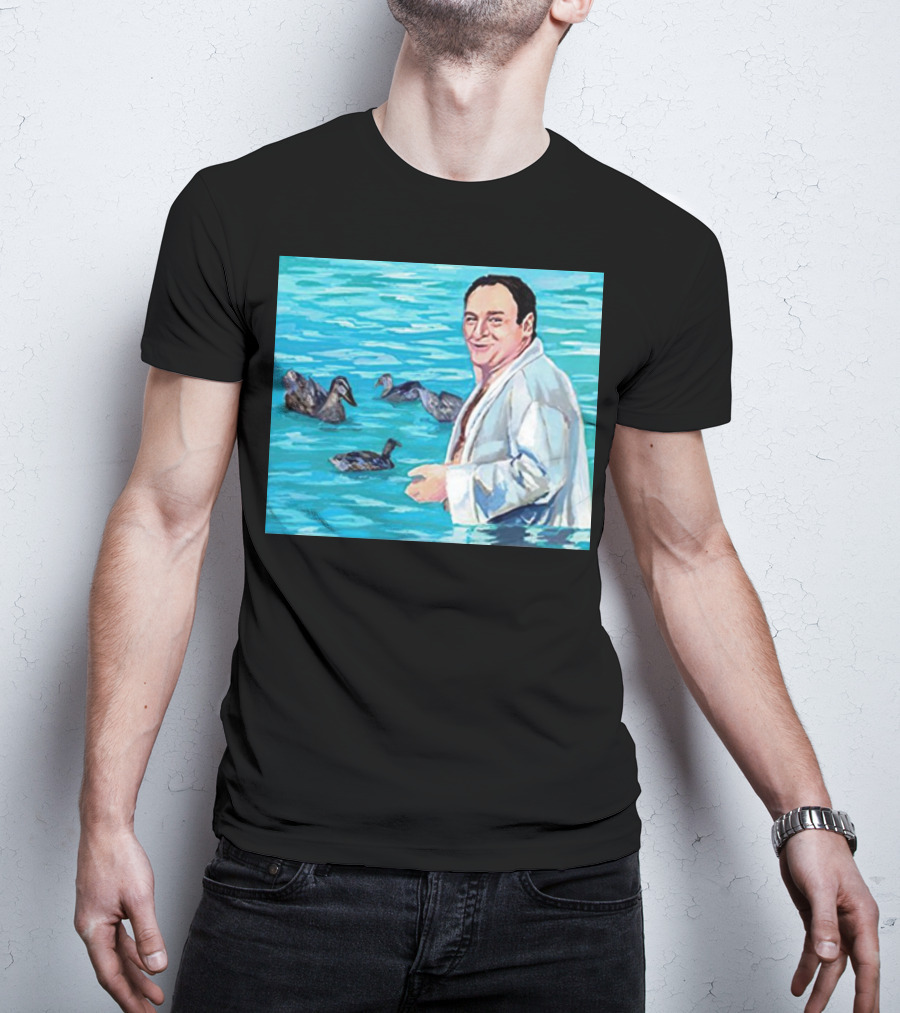The Sopranos Tony Soprano Ducks Pool Scene Fan T-Shirt