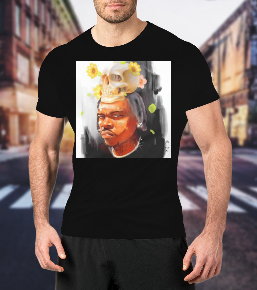Wun Night Only New York Floral Skull T-Shirt