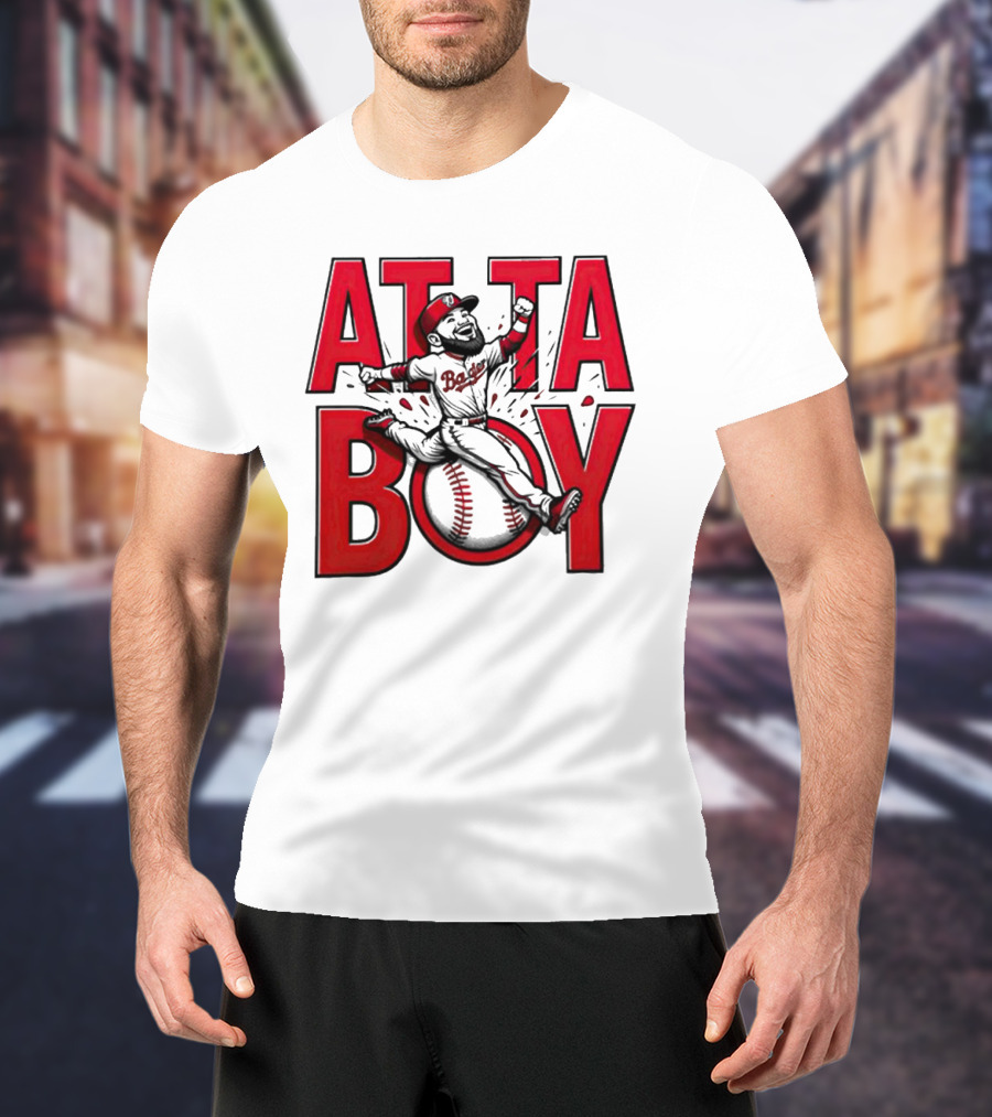Atta Boy Harper Baseball Caricature Jumping T-Shirt