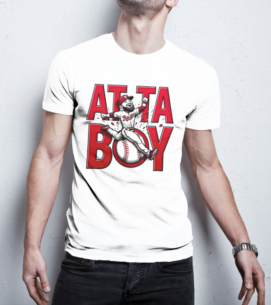 Atta Boy Harper Baseball Caricature Jumping T-Shirt