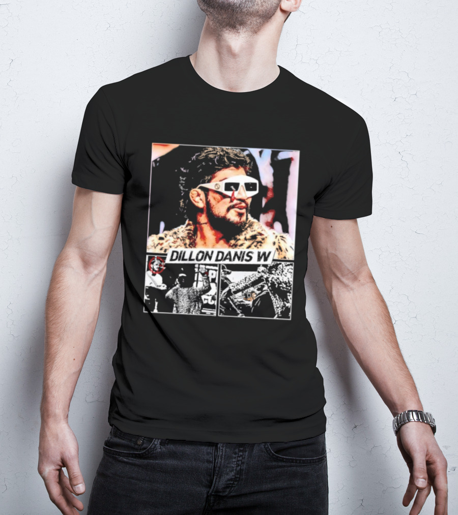 Dillon Danis W Sunglasses And Leopard Print Coat T-Shirt