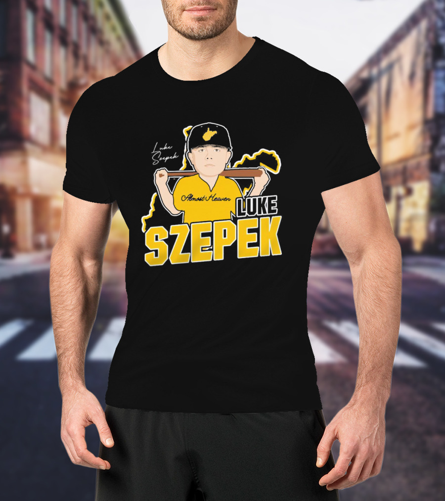Luke Szepek Almost Heaven Caricature Signature T-Shirt