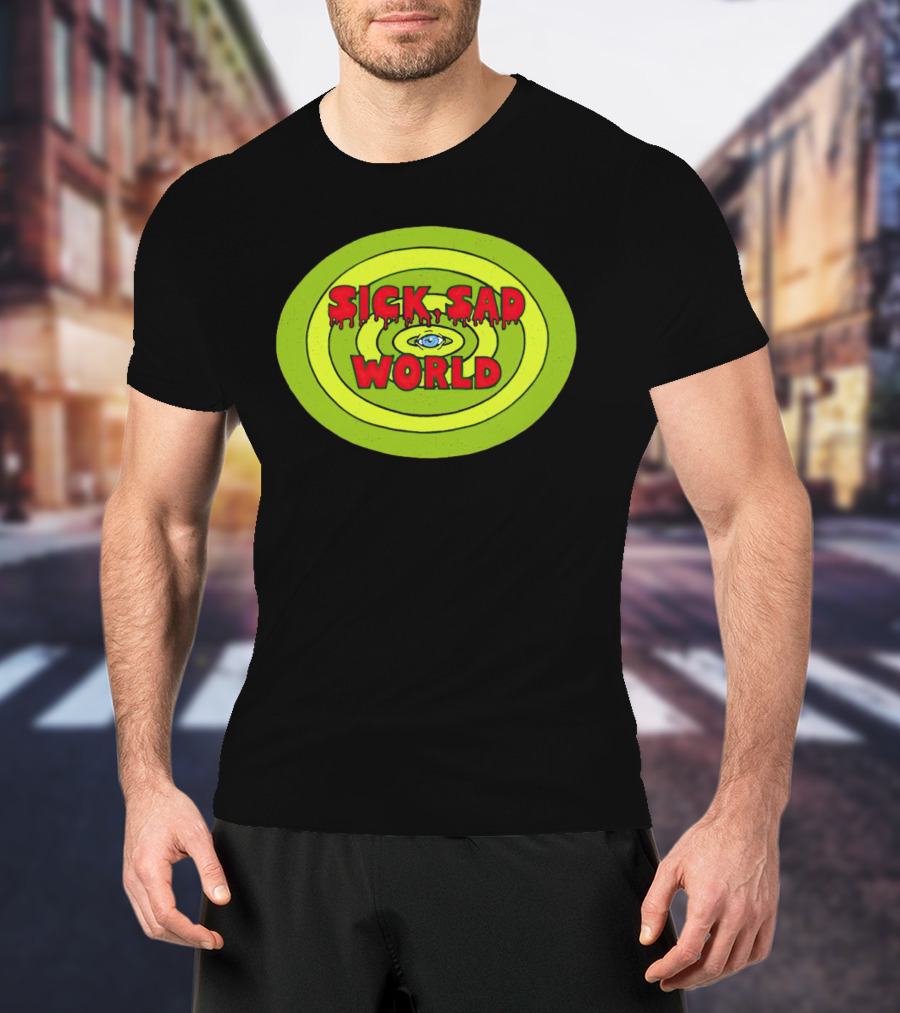 Sick Sad World Eye Concentric Circles Logo From Daria T-Shirt