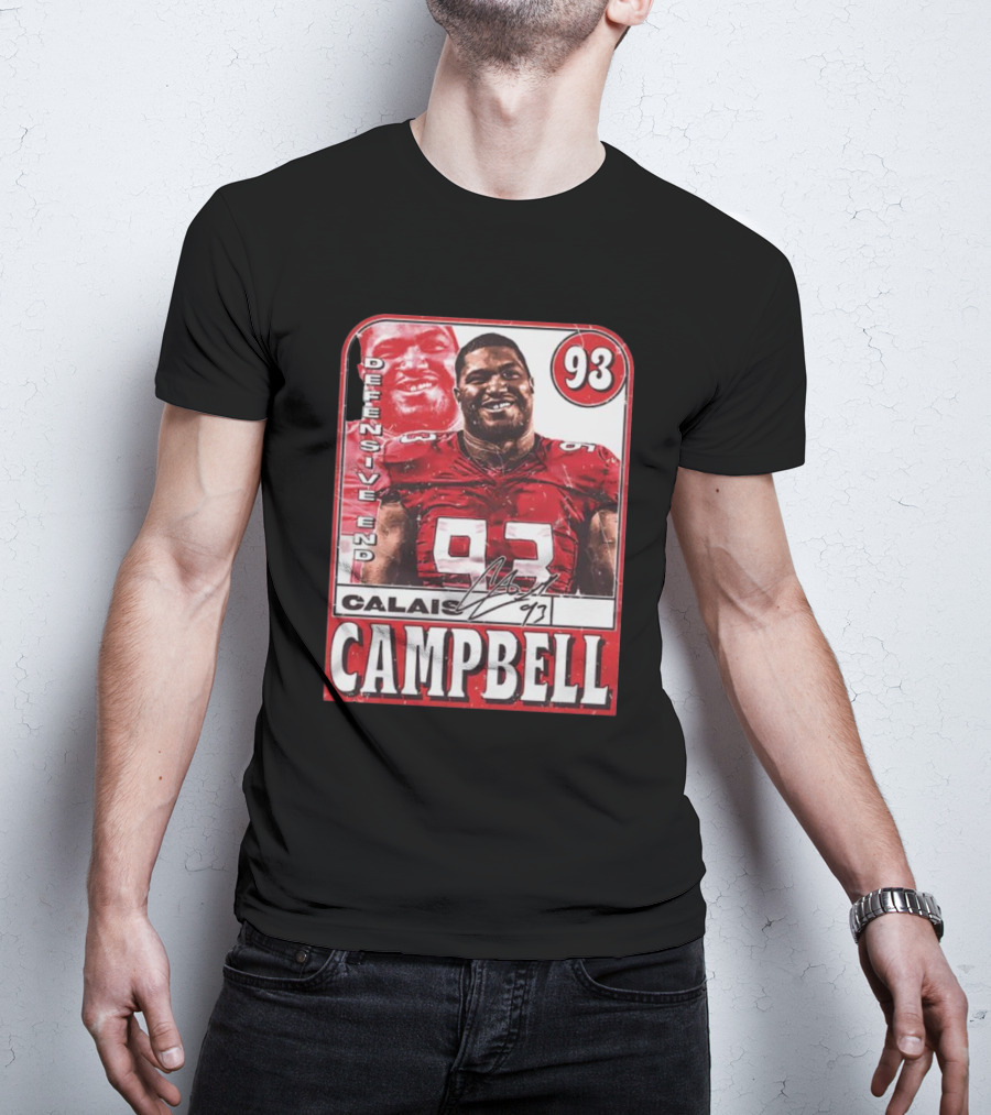 Defensive End Calais Campbell 93 Atlanta Football Card T-Shirt