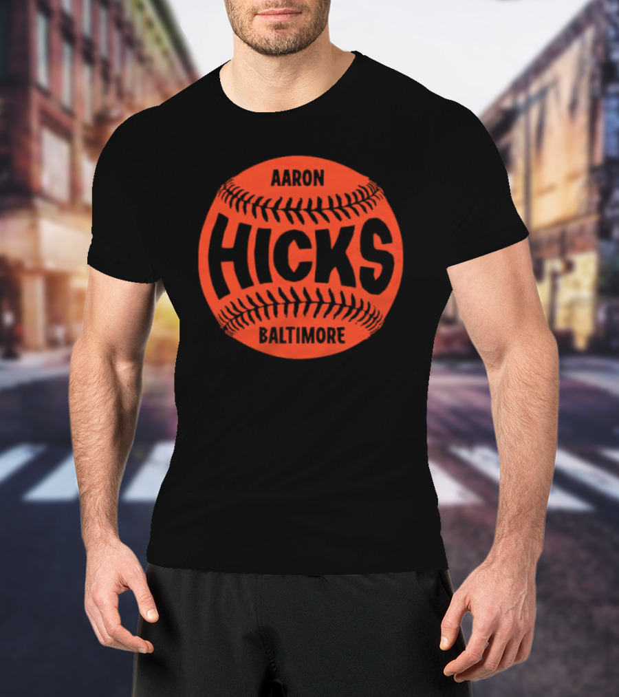 Aaron Hicks Baltimore Baseball Iconic Circular T-Shirt