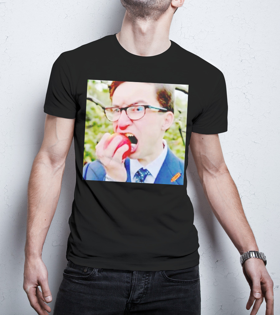 Pierre Poilievre Eating Apple In Suit And Glasses T-Shirt