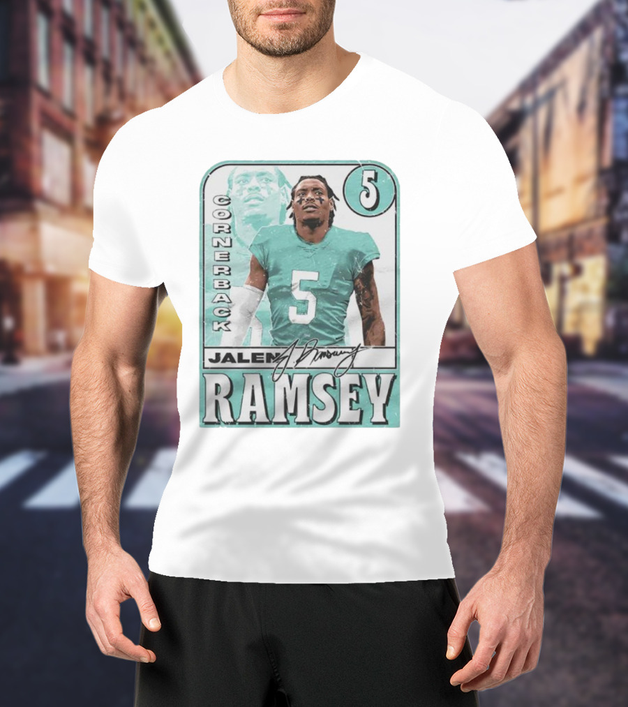 Jalen Ramsey Cornerback 5 Miami Card T-Shirt