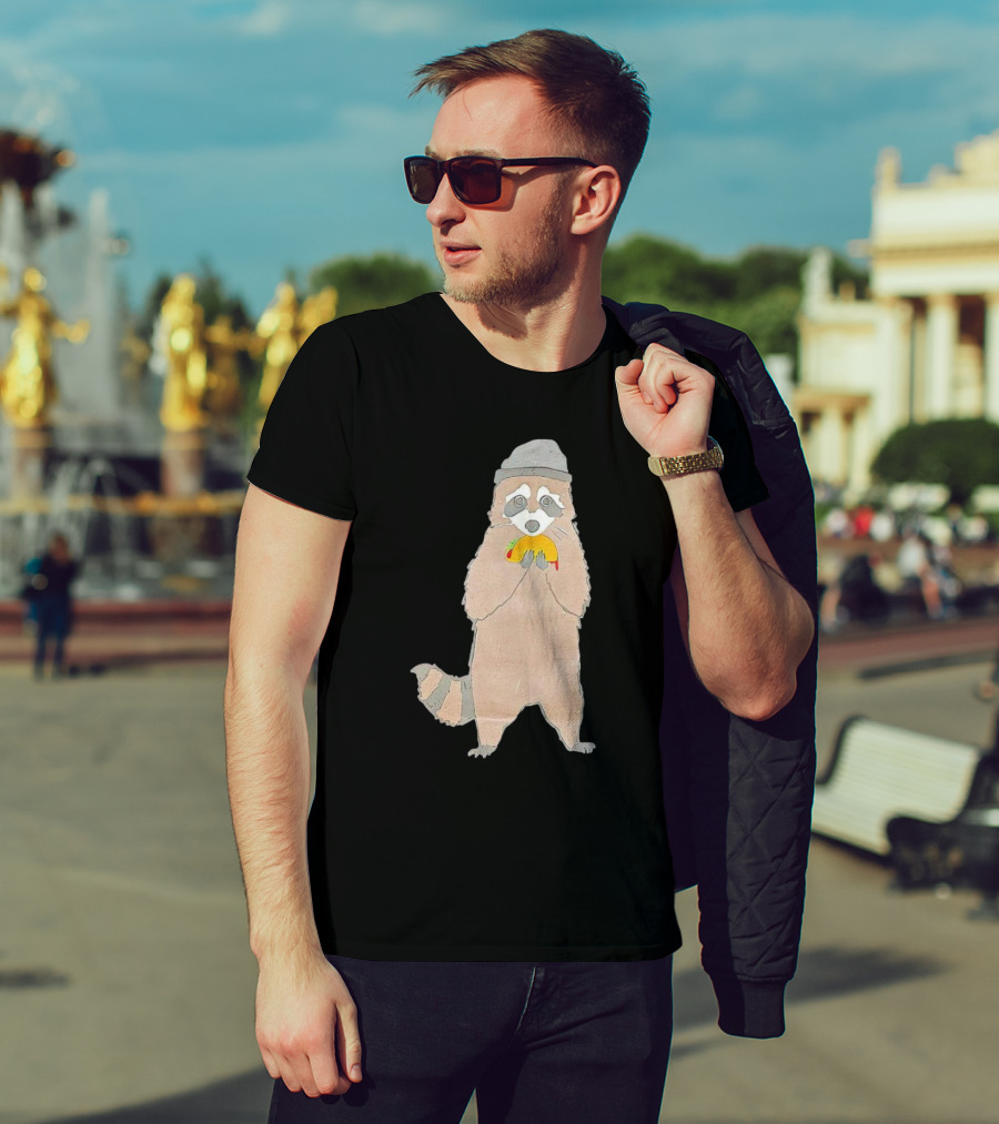 Mischievous Raccoon Eating Taco Bandit T-Shirt