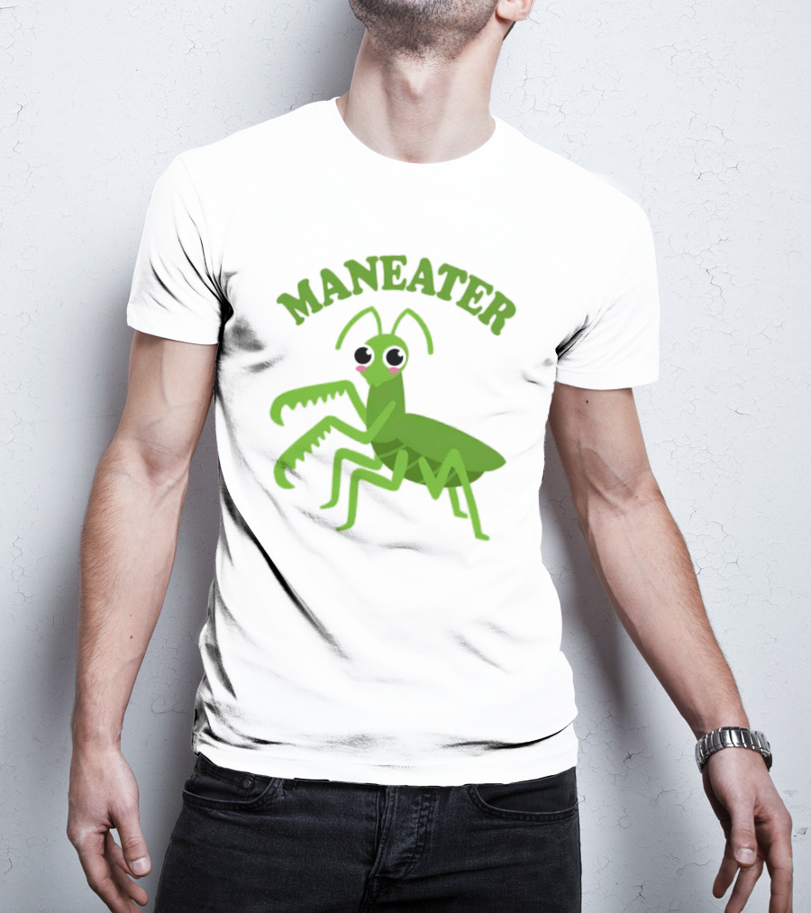 Maneater Praying Mantis Cartoon T-Shirt