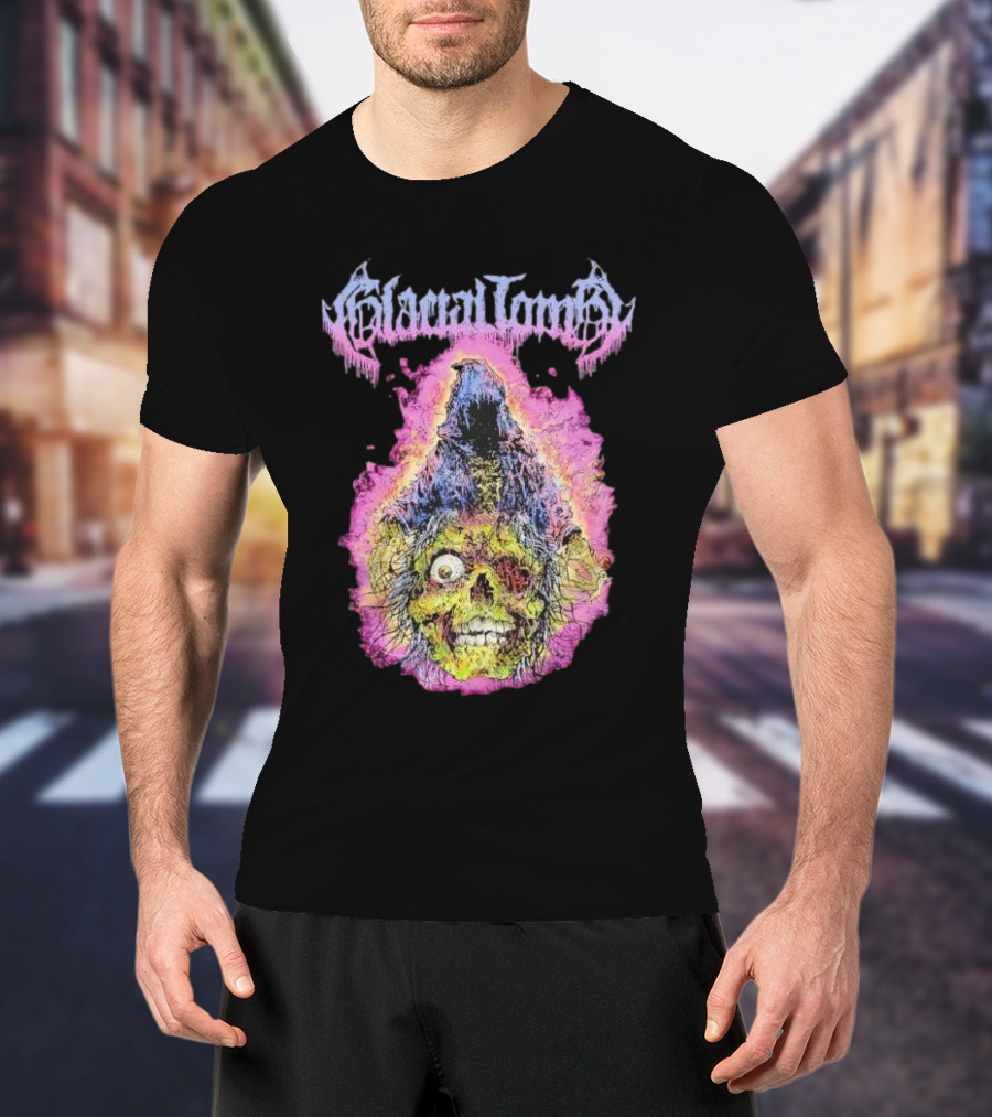 Glacial Tomb Necromancer Skull Flame T-Shirt