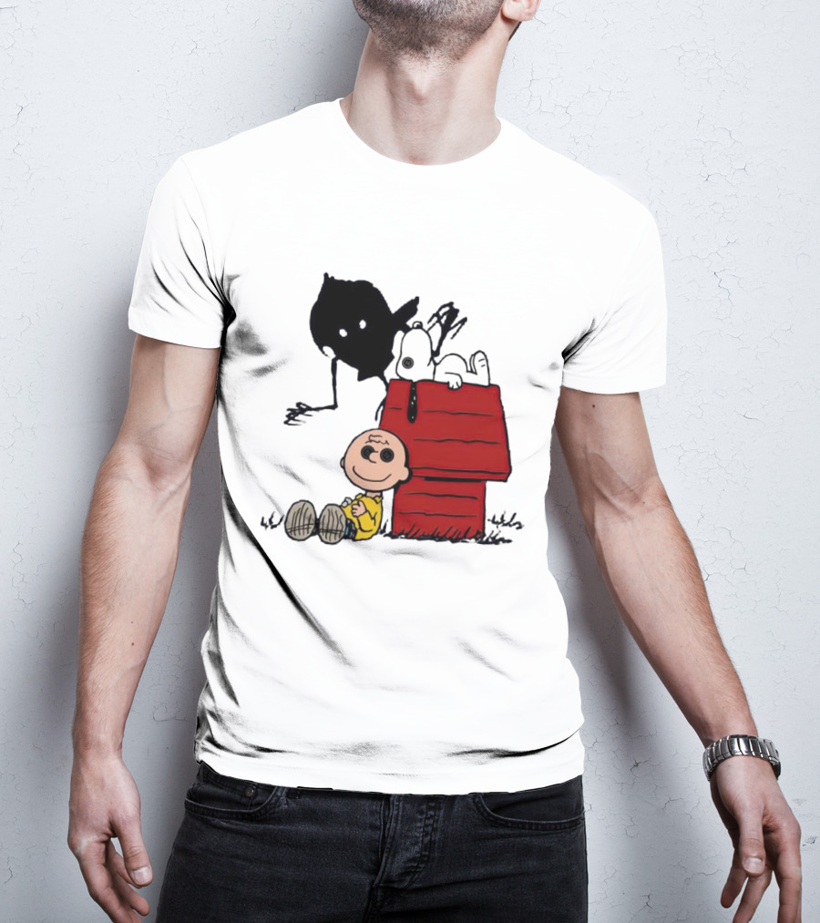 Charlie Brown Snoopy Woodstock Shadow Doghouse T-Shirt