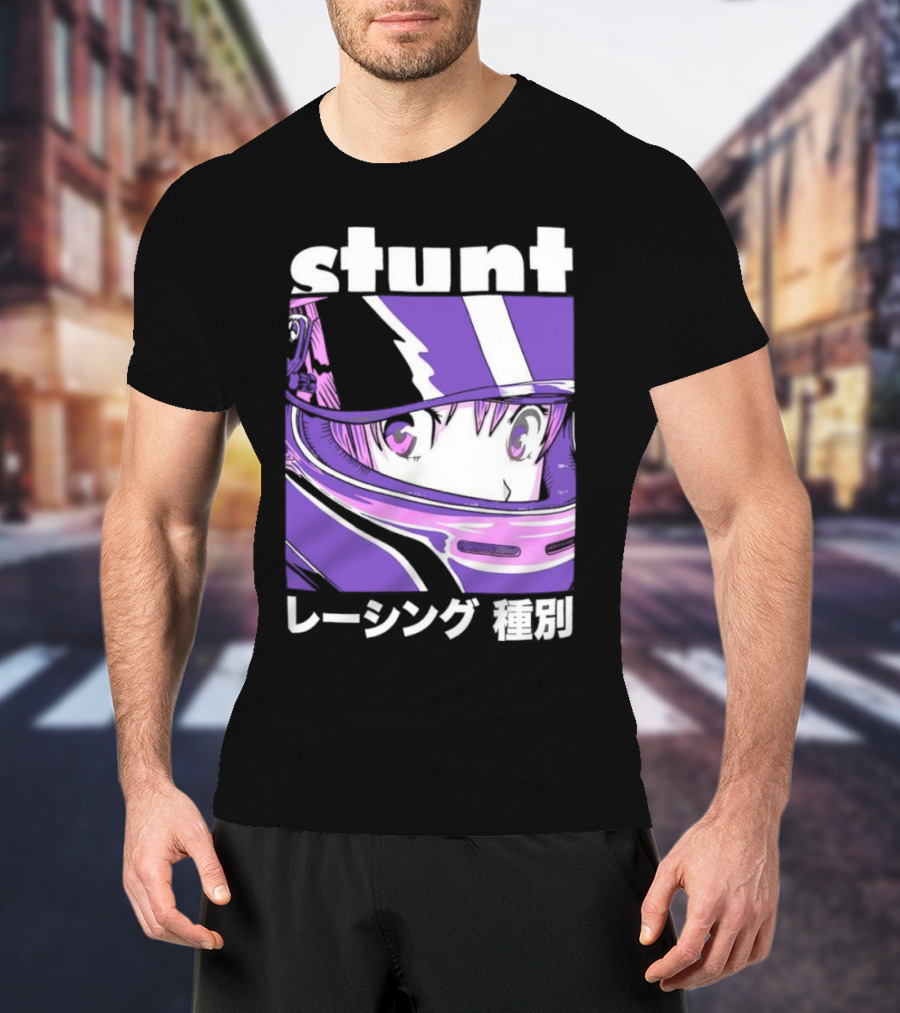 Stunt Anime Style Racing Helmet T-Shirt