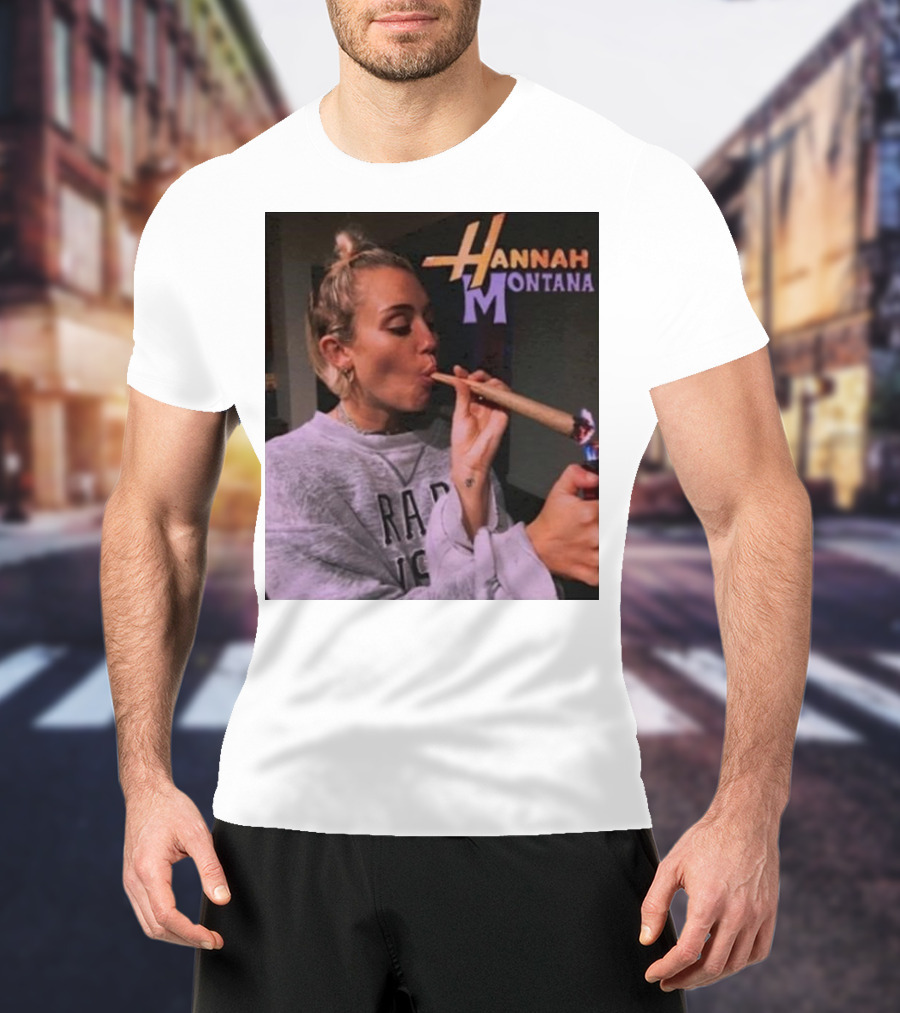 Disney Hannah Montana Smoking Weed Blunt T-Shirt