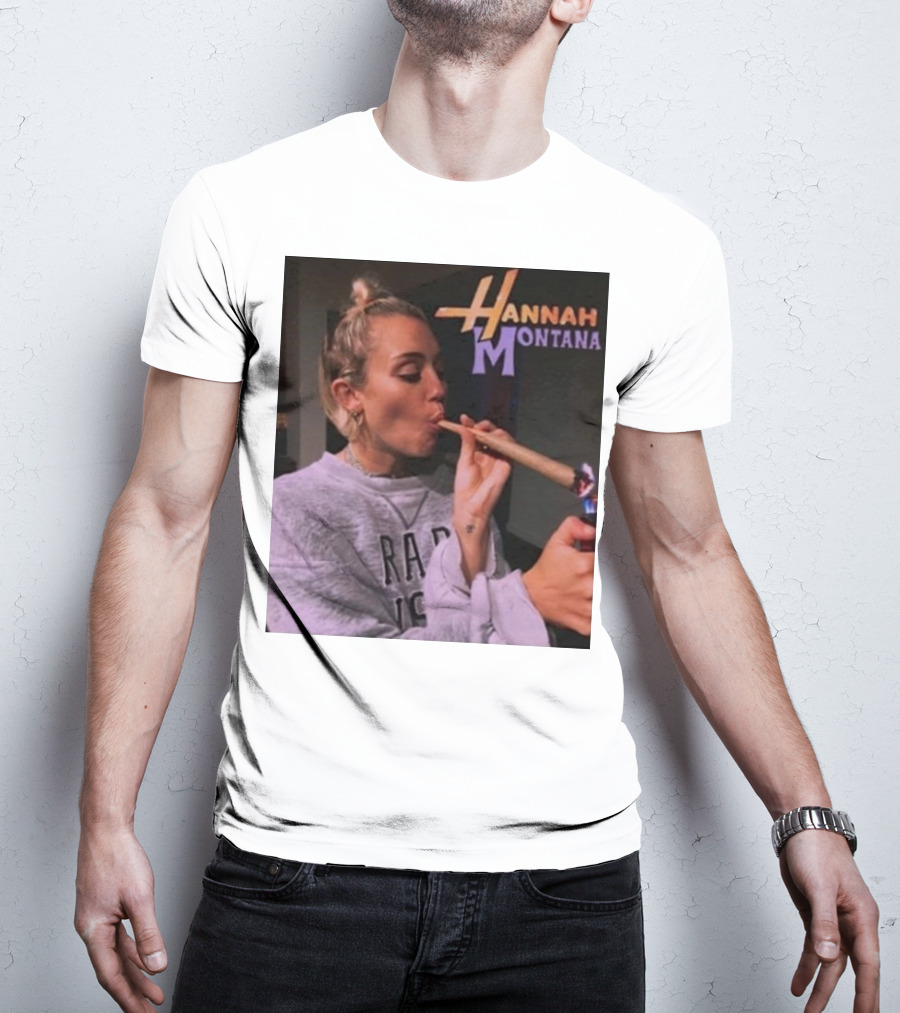 Disney Hannah Montana Smoking Weed Blunt T-Shirt