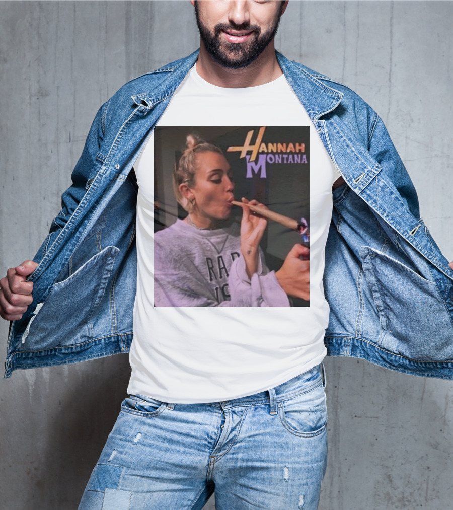 Disney Hannah Montana Smoking Weed Blunt T-Shirt