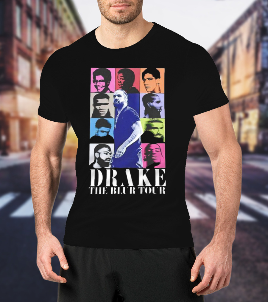 Drake The Blur Tour Pop Art Style Portrait Collage T-Shirt