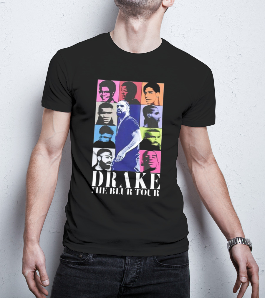 Drake The Blur Tour Pop Art Style Portrait Collage T-Shirt