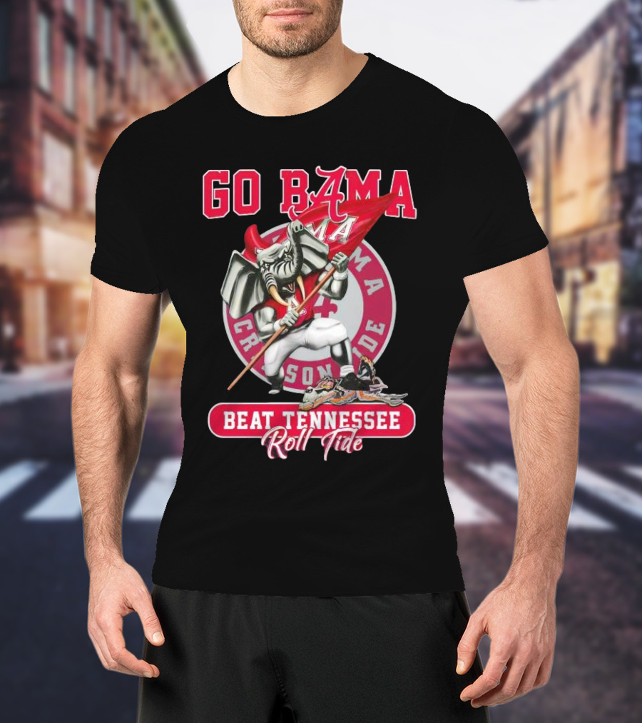GO BAMA BEAT TENNESSEE ROLL TIDE ALABAMA CRIMSON TIDE MASCOT T-Shirt
