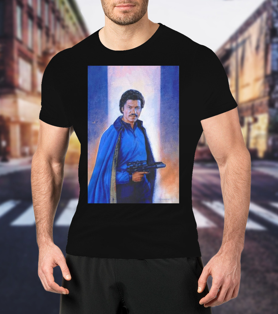 Lando Calrissian Holding Blaster Star Wars Character T-Shirt