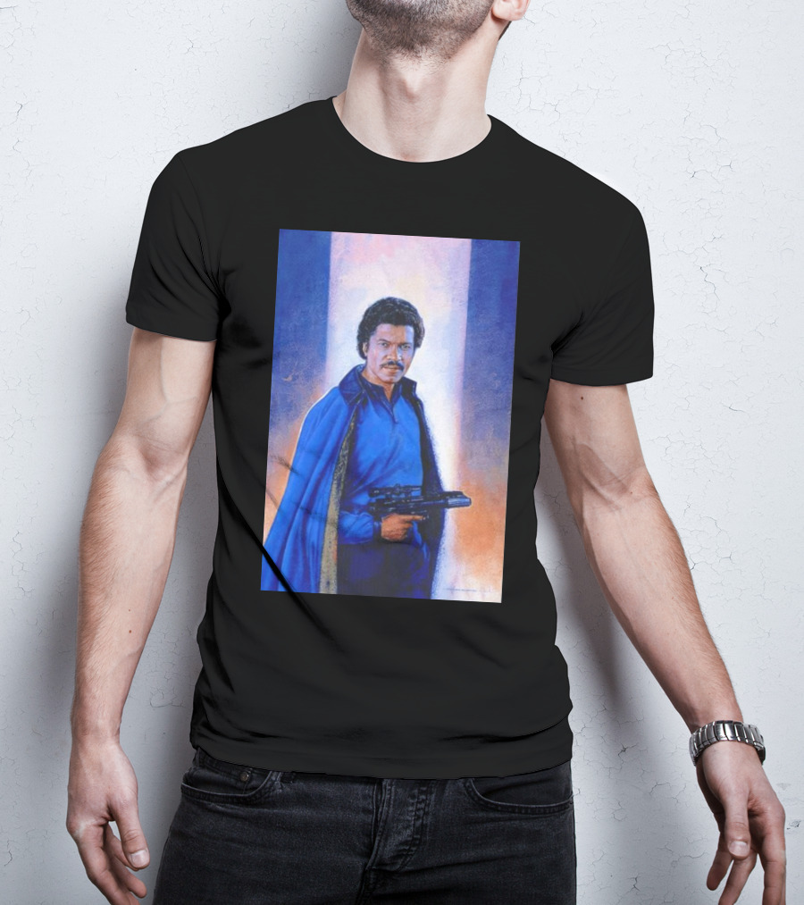 Lando Calrissian Holding Blaster Star Wars Character T-Shirt