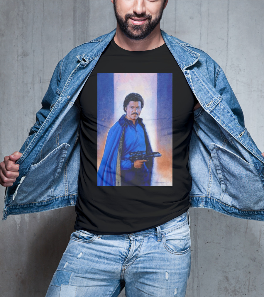 Lando Calrissian Holding Blaster Star Wars Character T-Shirt
