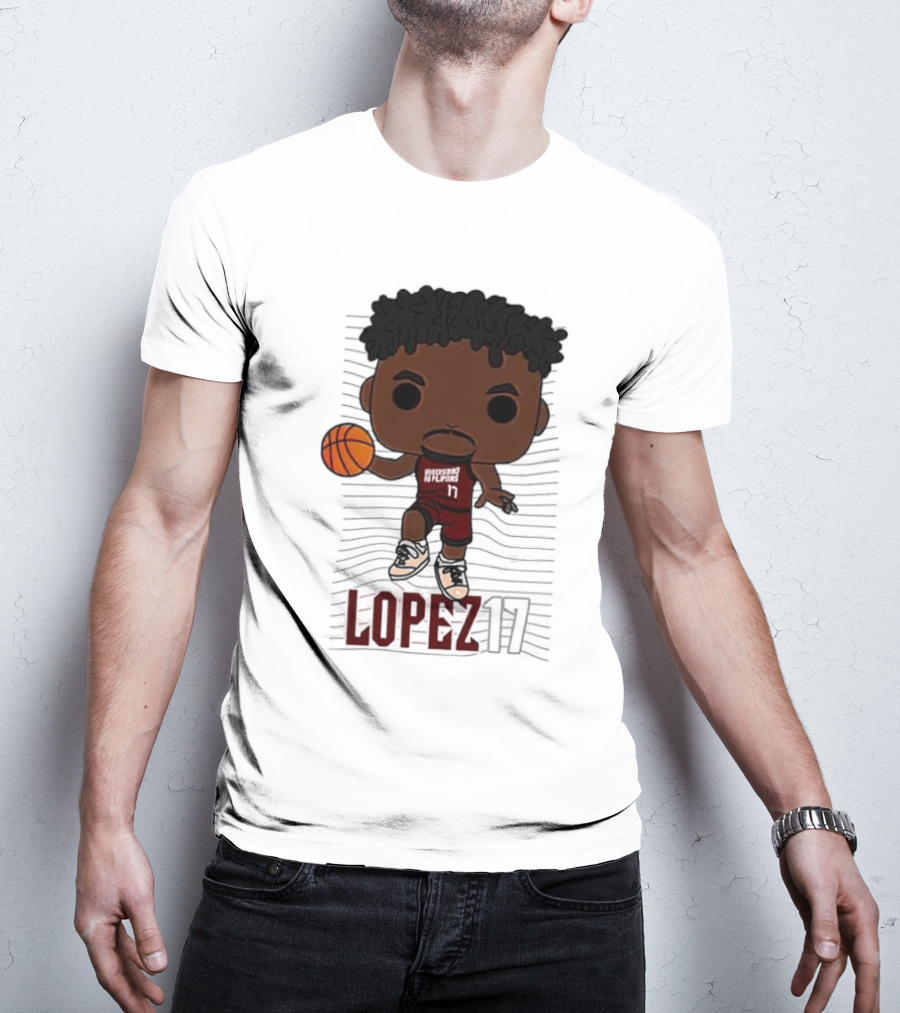 Lopez 17 Basketball Chibi Dribble T-Shirt