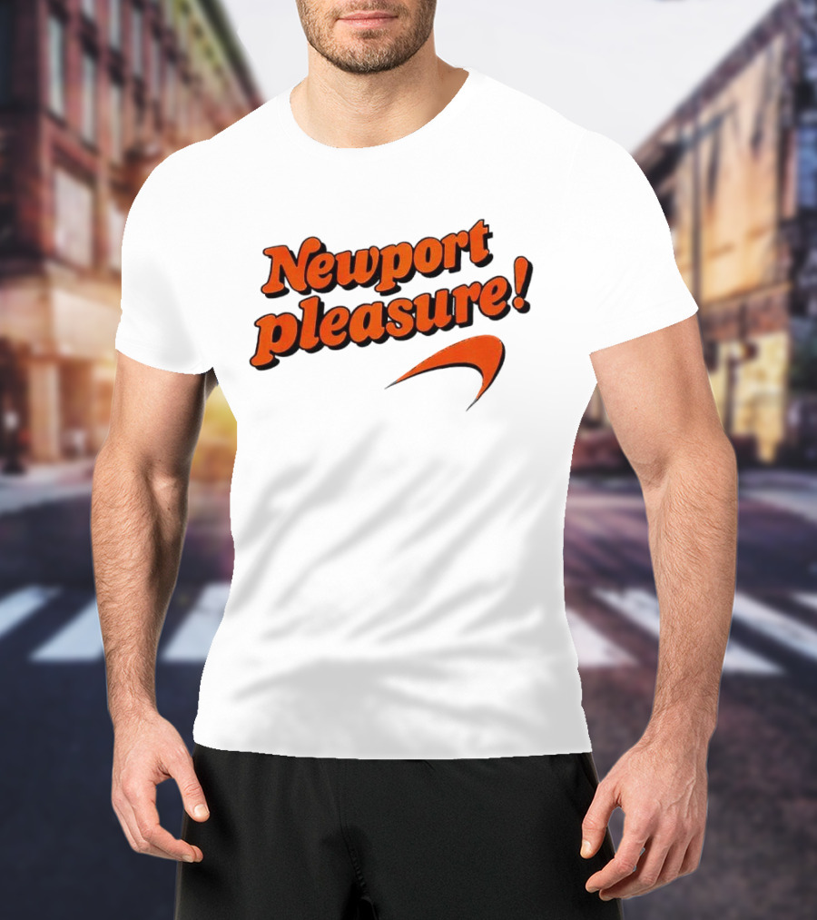 Newport Pleasure Iconic Orange Curve T-Shirt