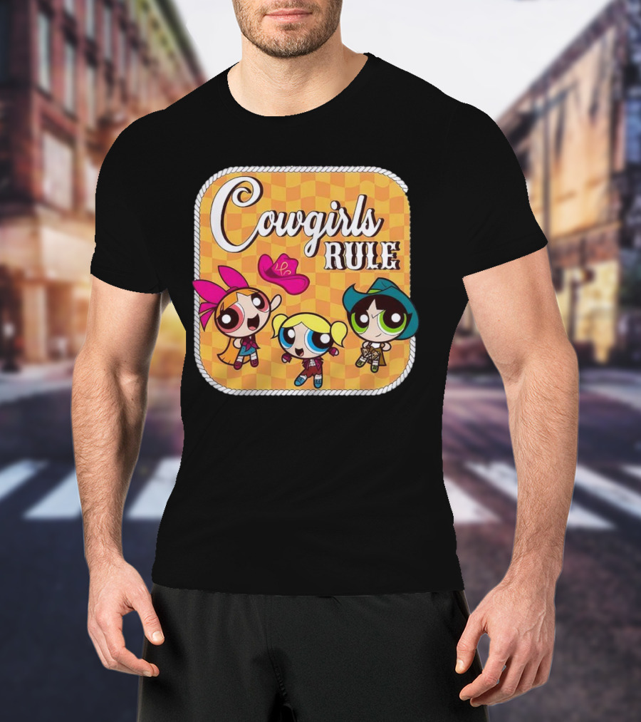 Cowgirls Rule Powerpuff Girls Western T-Shirt
