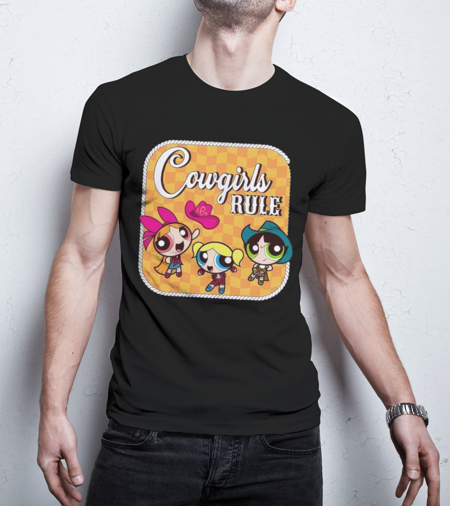 Cowgirls Rule Powerpuff Girls Western T-Shirt