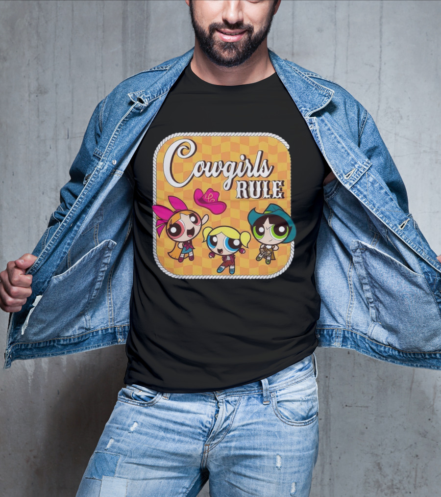 Cowgirls Rule Powerpuff Girls Western T-Shirt