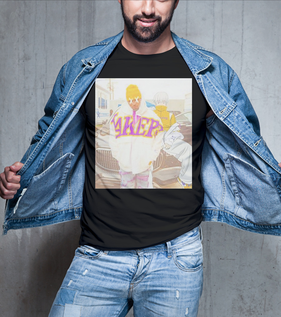 Chris Brown Lakers Jacket X Toge Inumaki Cursed Speech Collaboration T-Shirt