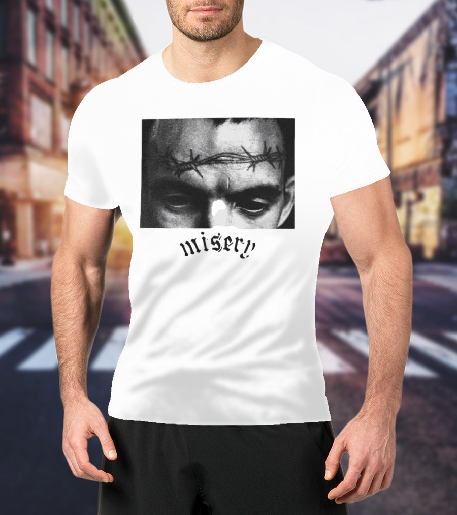Misery Barbed Wire Forehead Face T-Shirt