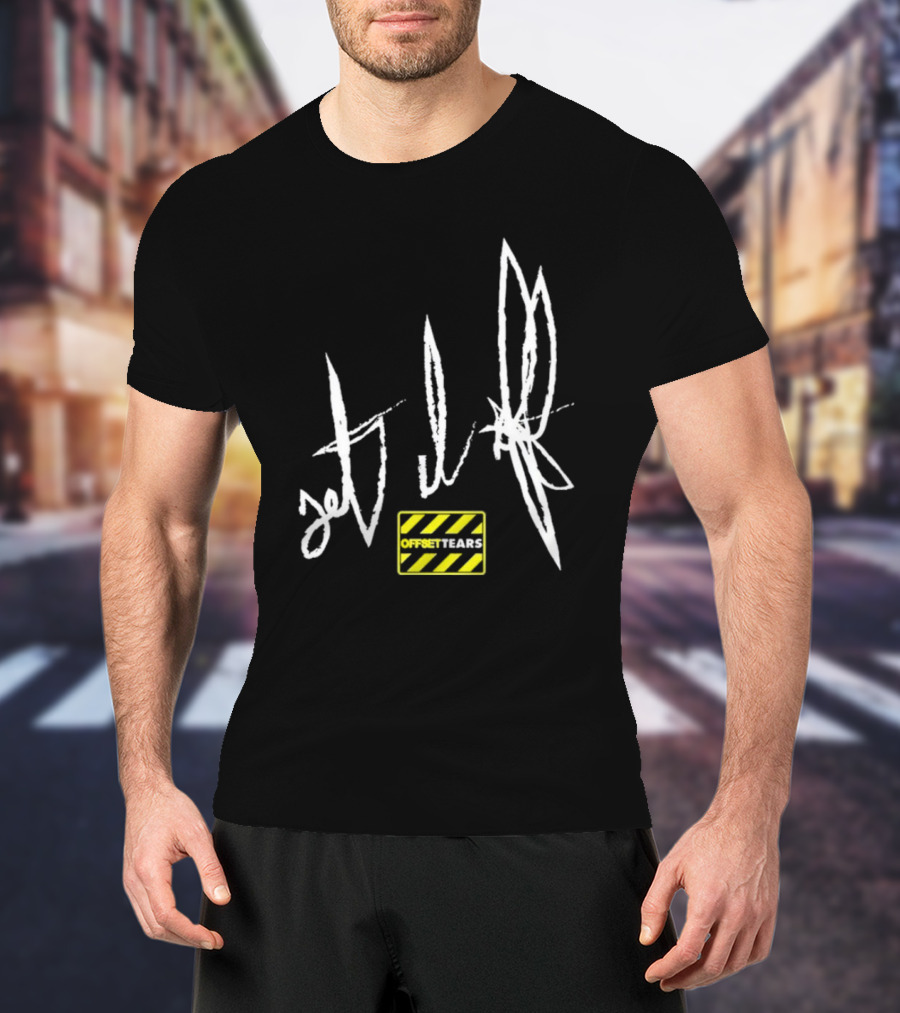 OFFSET TEARS 4 Caution Tape Signature T-Shirt