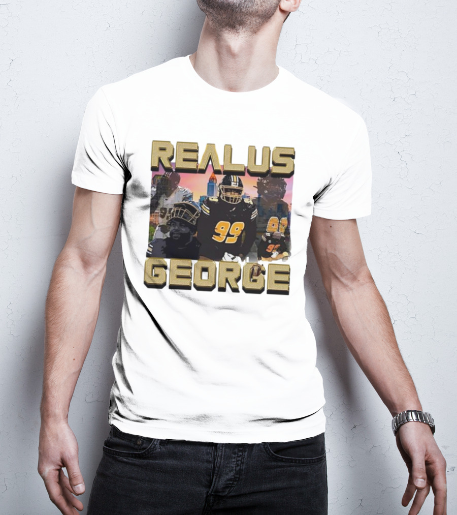 Realus George 99 Football Player Urban Skyline T-Shirt
