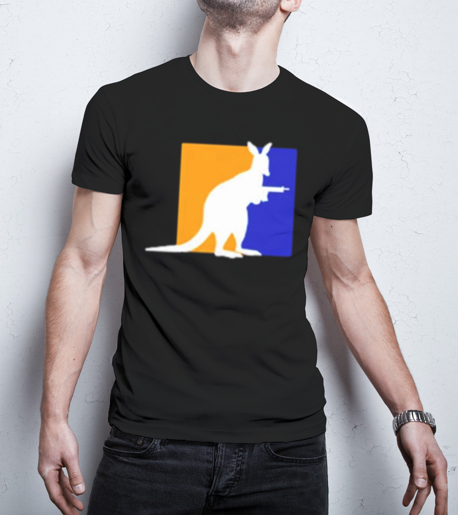 Thunder Down Under Kangaroo With Gun Australia T-Shirt