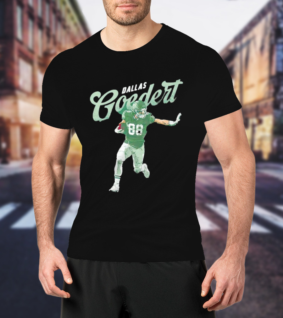 Dallas Goedert Philadelphia Eagles Football Player 88 Action Pose T-Shirt