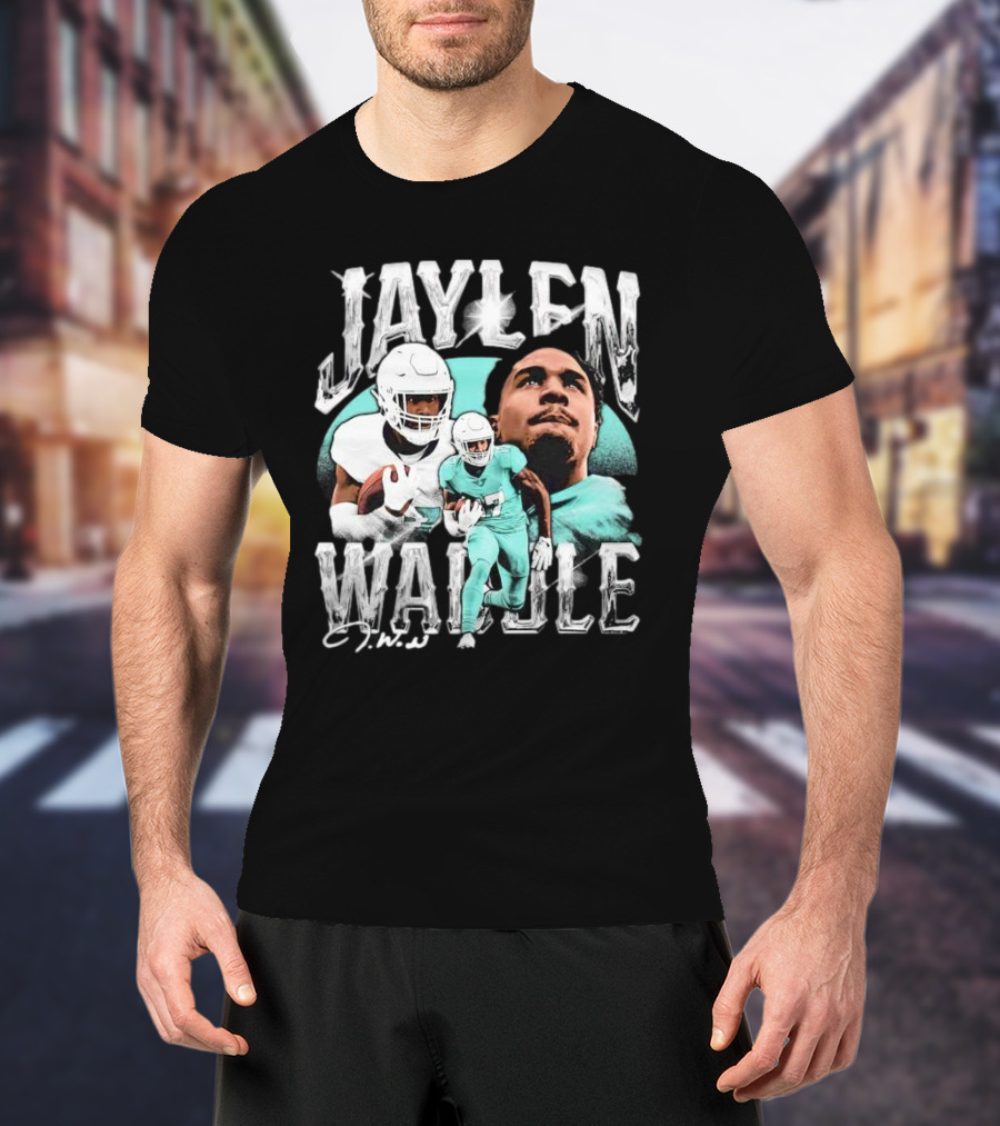 Jaylen Waddle Miami Dolphins Signature J.W T-Shirt