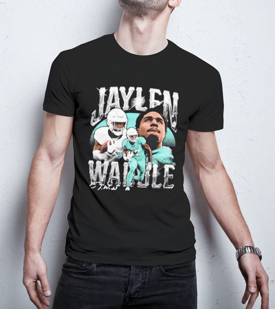 Jaylen Waddle Miami Dolphins Signature J.W T-Shirt