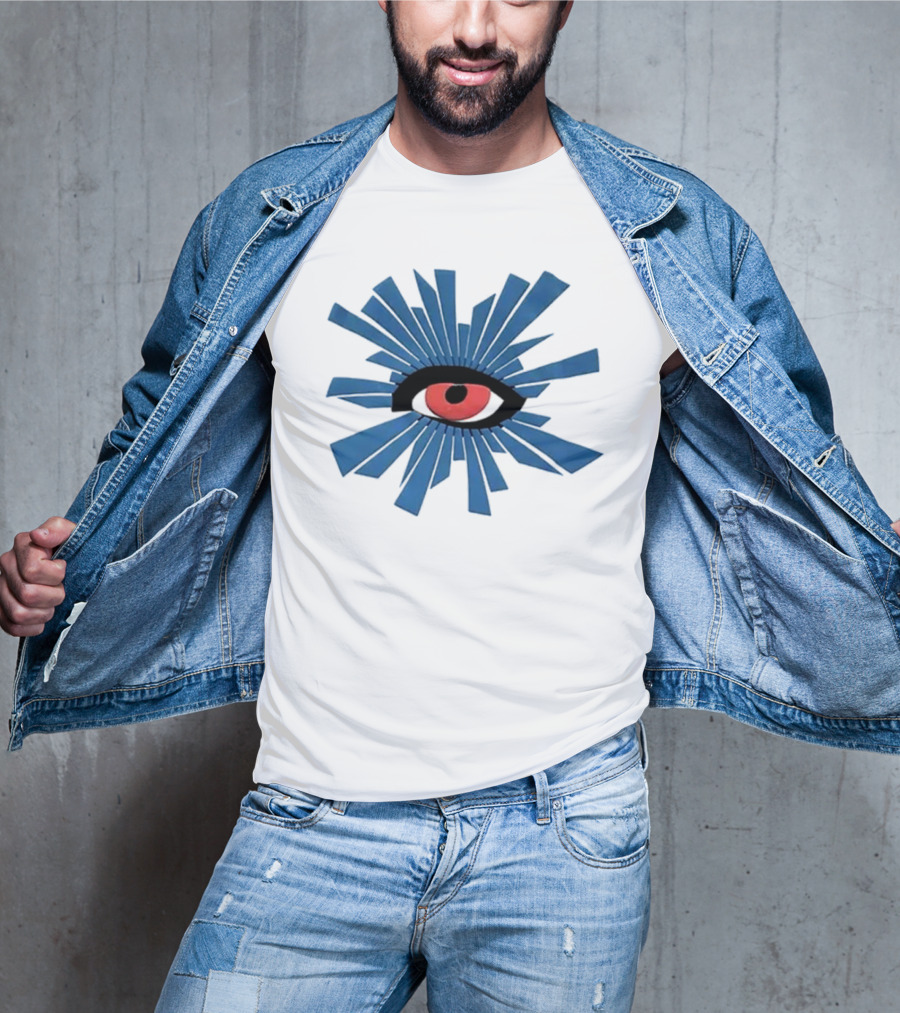 House Of Errors Eye Design With Radiant Blue And Red Iconic Elements T-Shirt