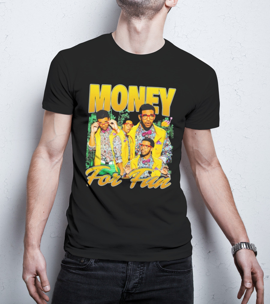 Money For Fun Vintage Drake Style Urban Fashion T-Shirt