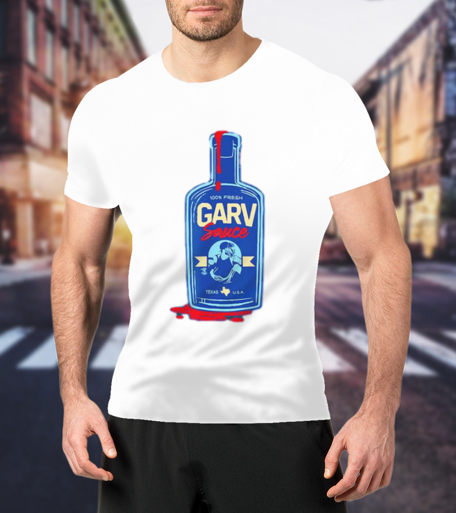 Mitch Garver Garv Sauce Texas Rangers 100% Fresh Texas U.S.A T-Shirt
