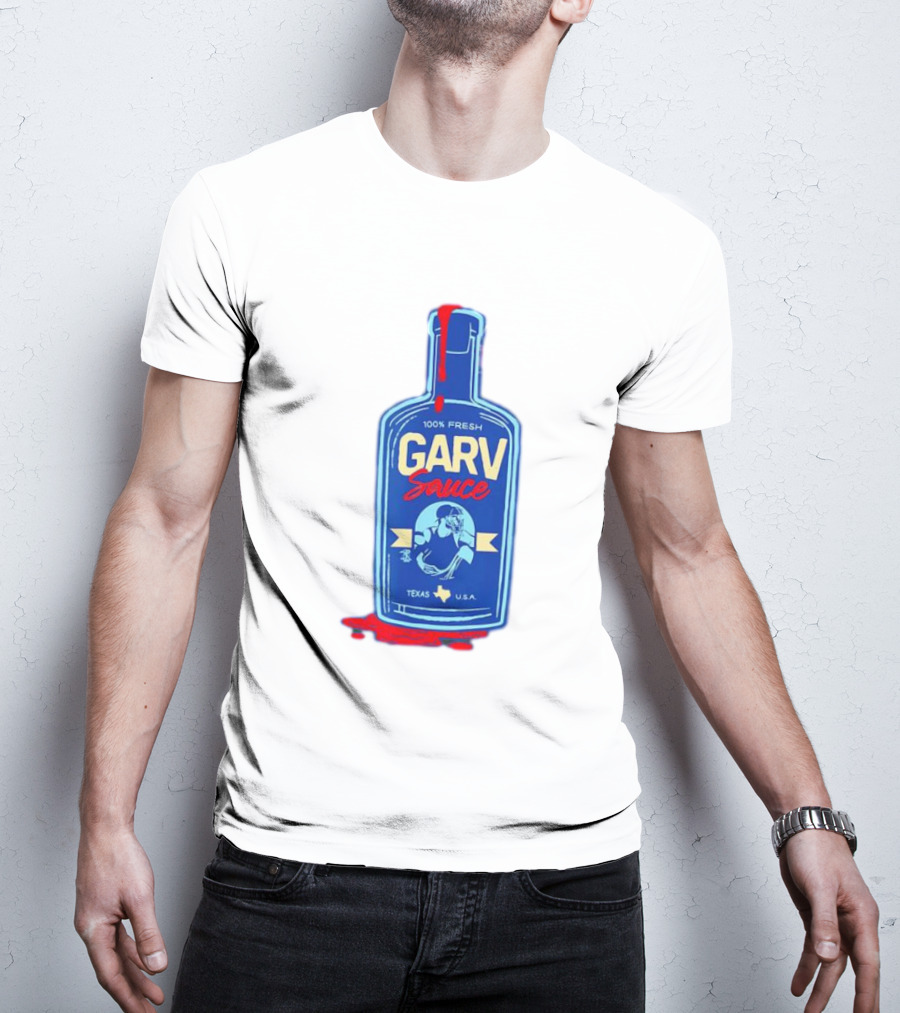 Mitch Garver Garv Sauce Texas Rangers 100% Fresh Texas U.S.A T-Shirt